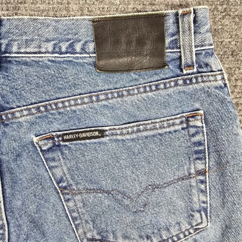 Harley Davidson Jeans Mens 33x30 Light Wash Bootcut Genuine MotorClothes Denim